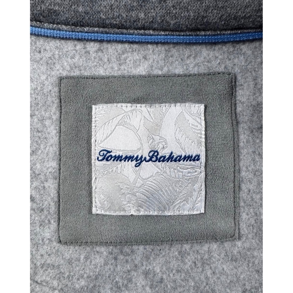 Tommy Bahama Mens XL Grey Fleece Button Front Shirt Jacket Shacket Heathered - Picture 2 of 10